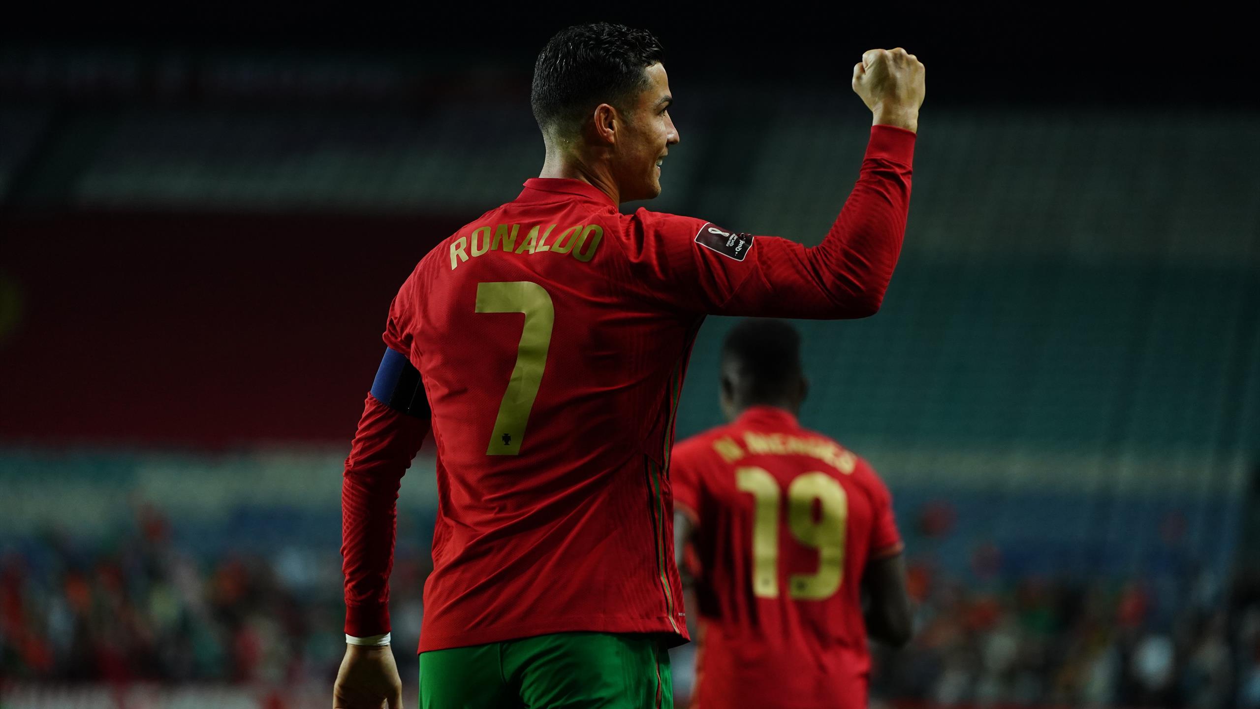 Ronaldo Standing And Fire Shot Wallpapers