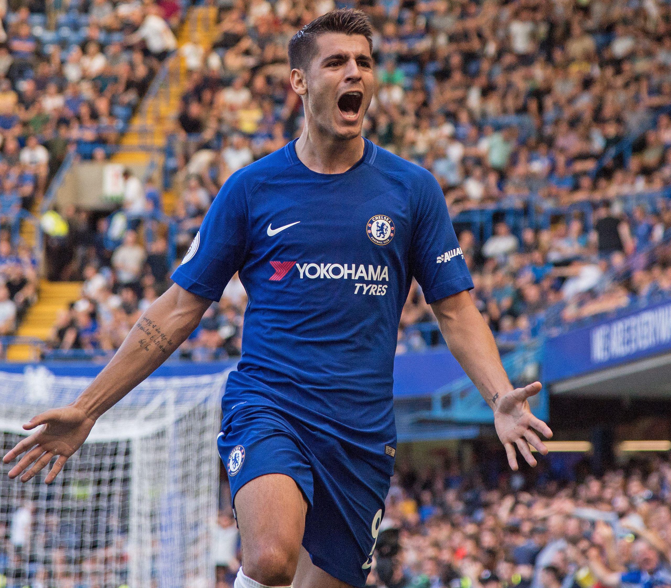 Spanish Footballer Alvaro Morata Premier League For Chelsea Wallpapers