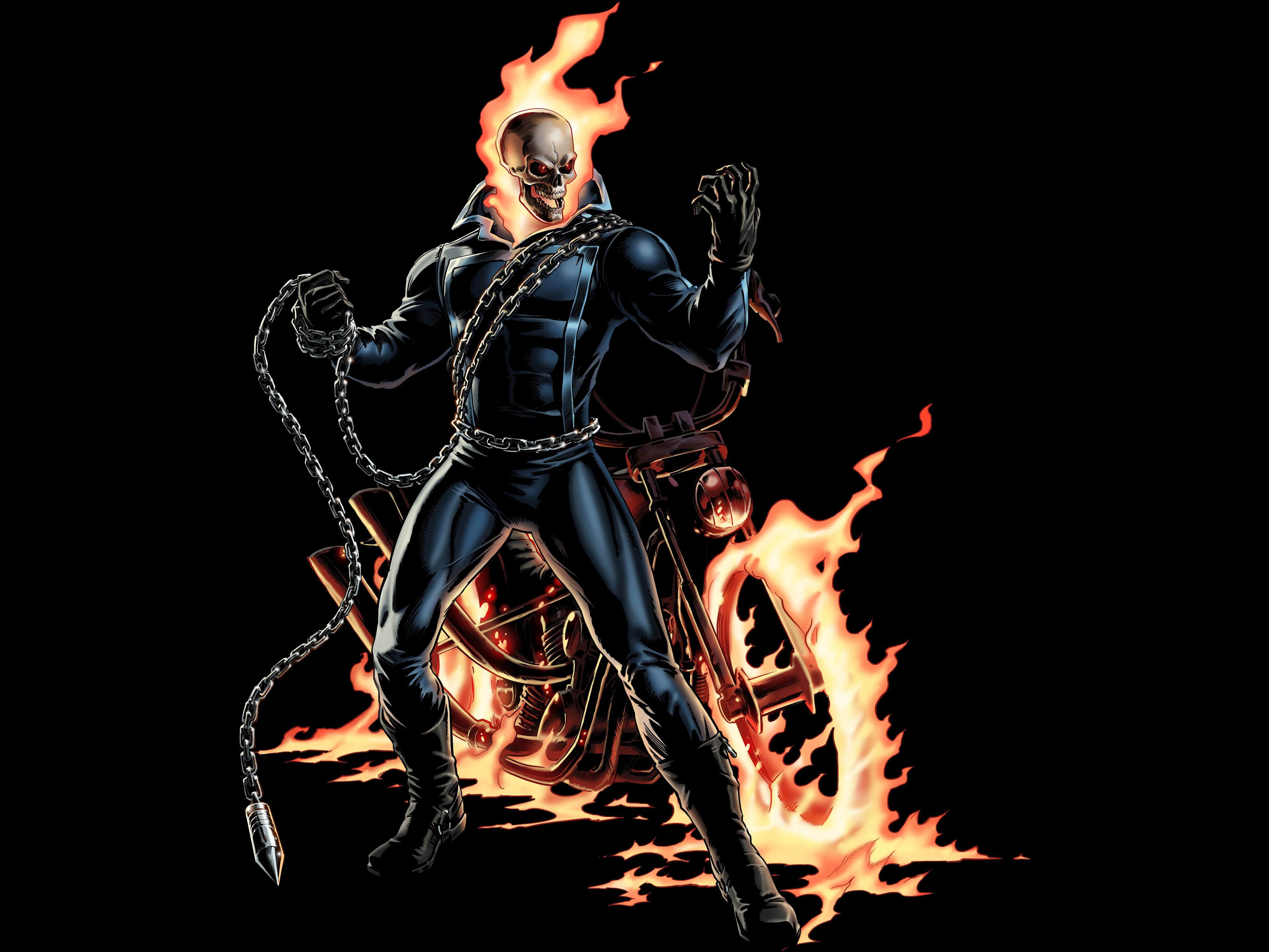 4K Ghostrider Art Wallpapers