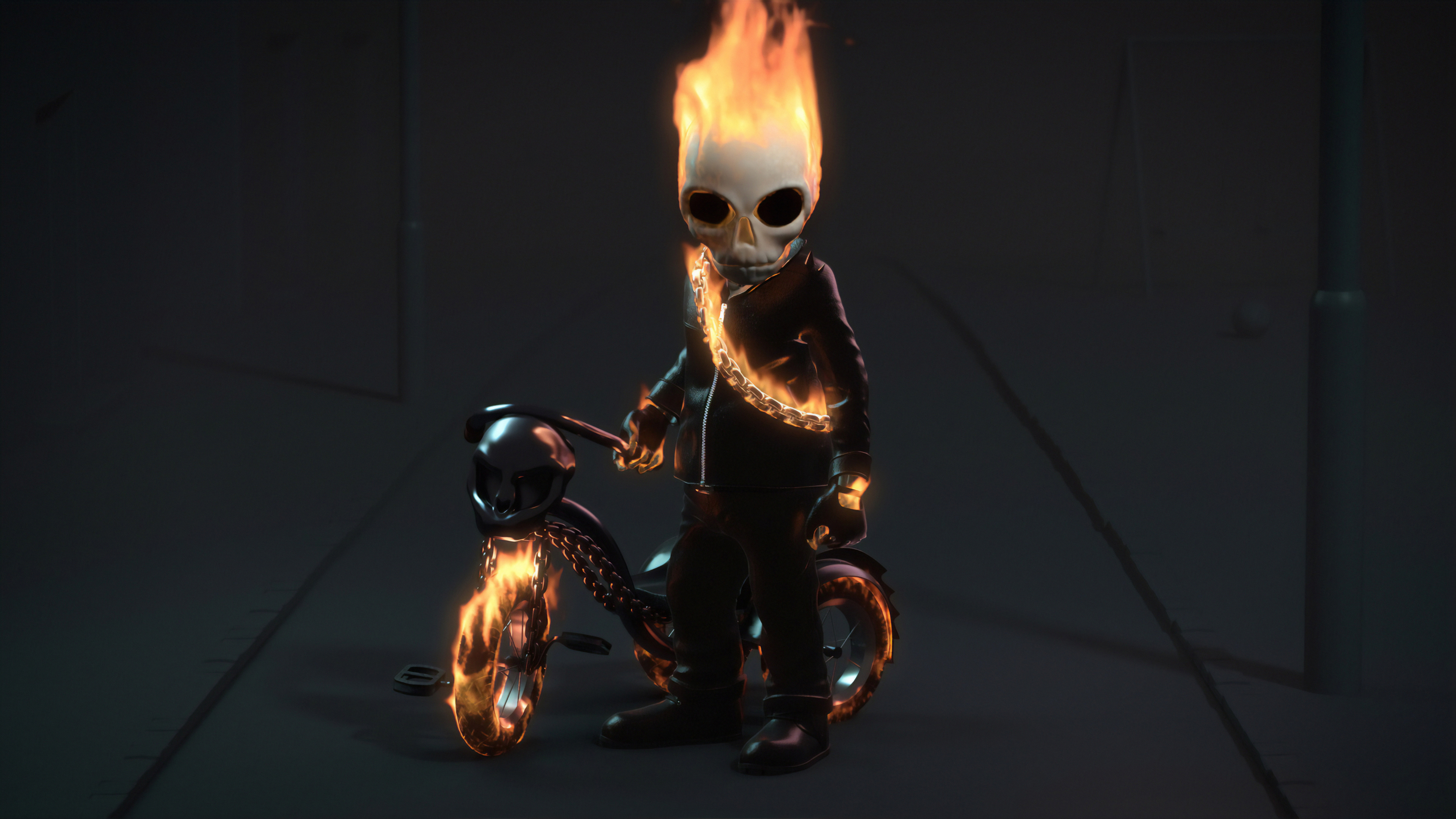 4K Ghostrider Art Wallpapers