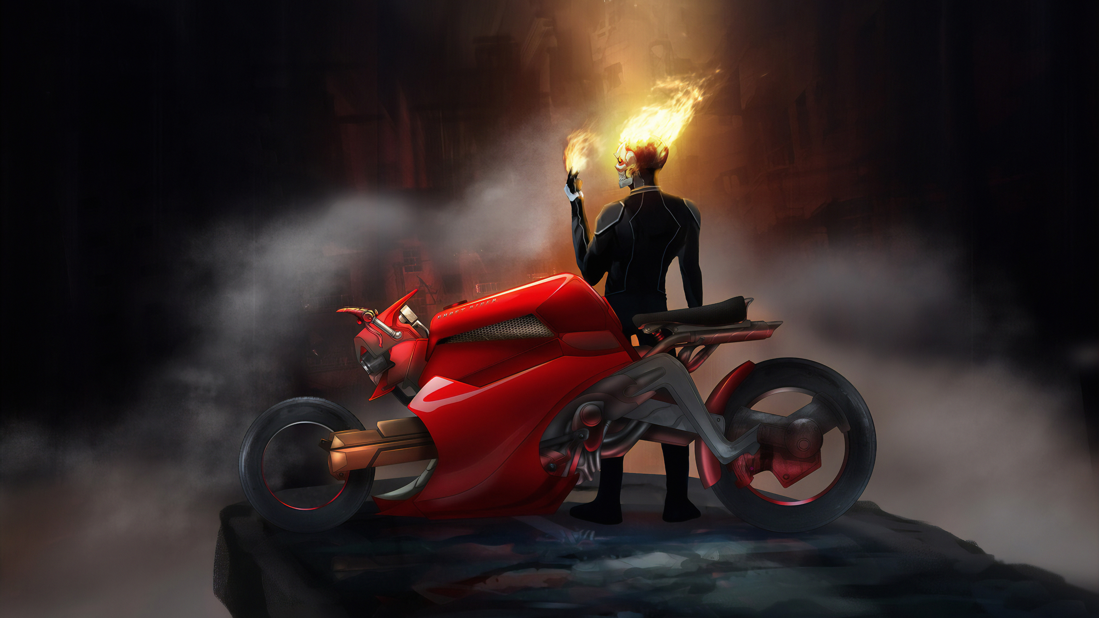 4K Ghostrider Art Wallpapers