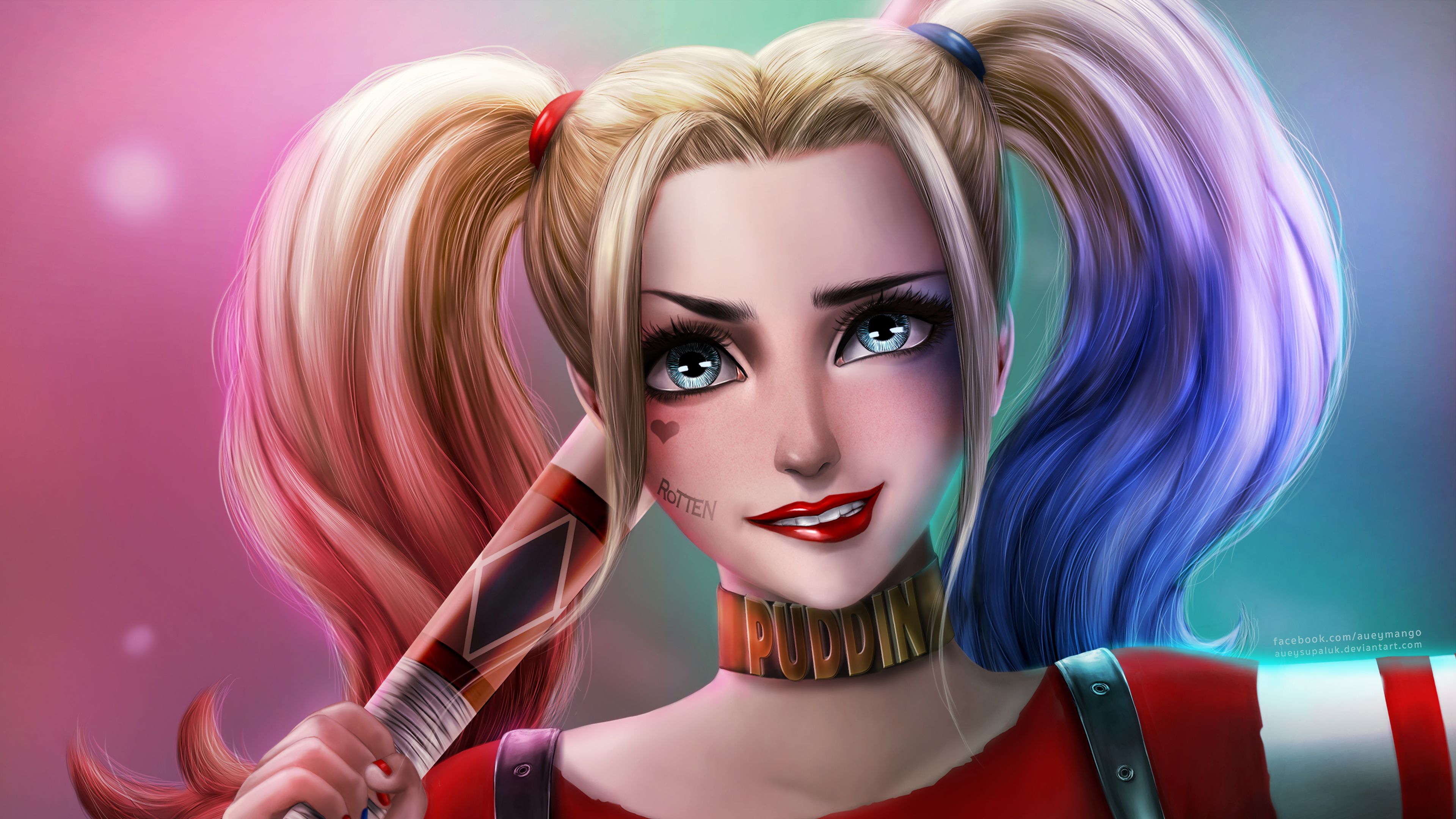 4K Harley Quinn Minimal Art Wallpapers