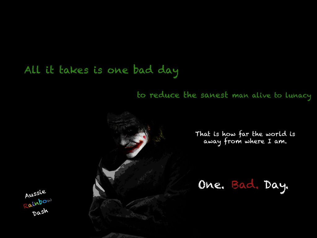 All I Have Are Negative Thoughts Joker Wallpapers