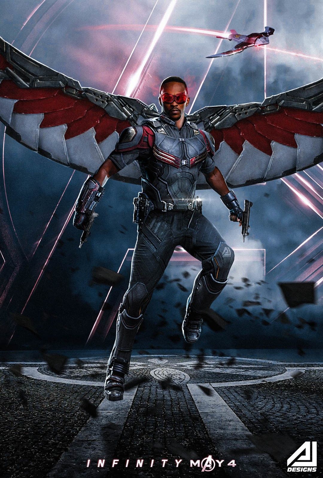 Anthony Mackie Falcon Marvel Art Wallpapers