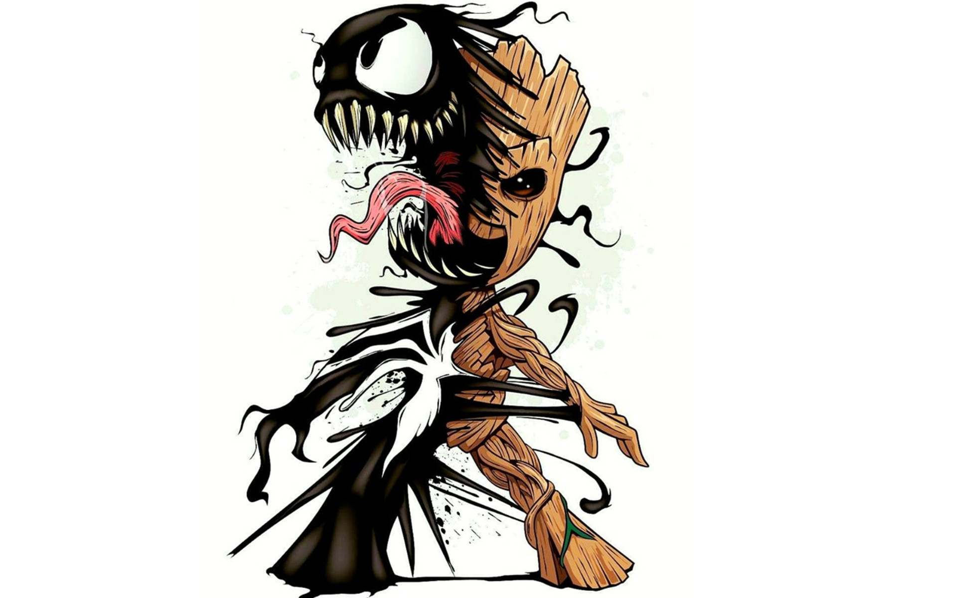 Baby Groot And Venom Wallpapers