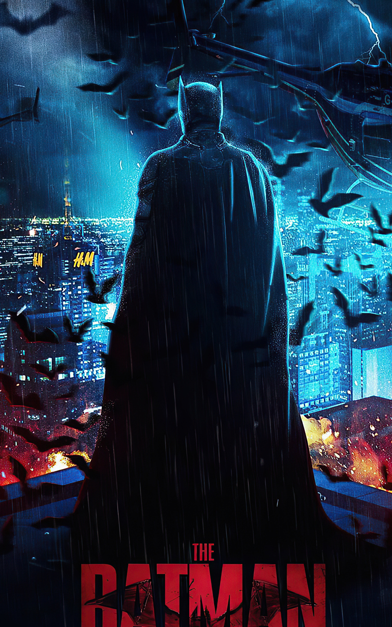Batman Logo Over Gotham City Wallpapers