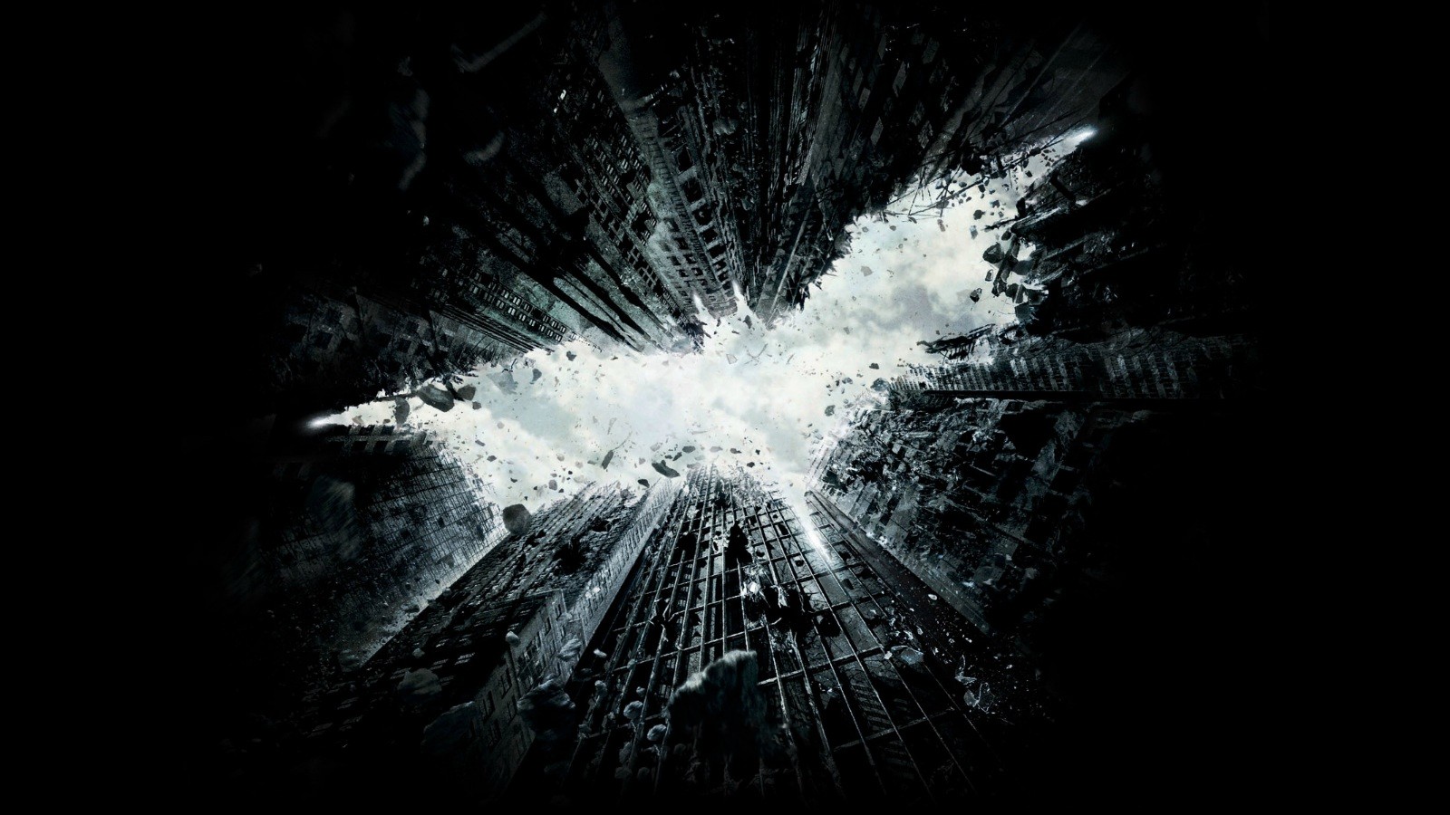 Batman Logo Over Gotham City Wallpapers