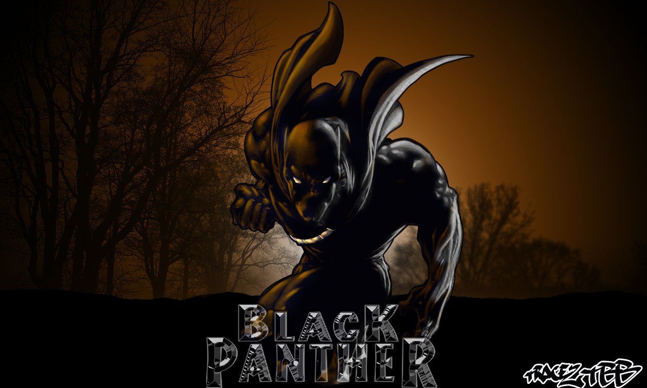 Black Panther Cool Digital Comic Art Wallpapers