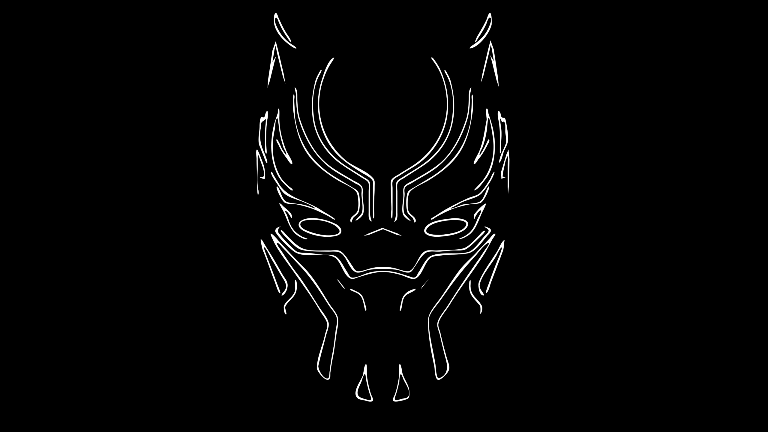 Black Panther Minimal Mask Wallpapers
