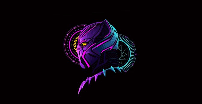 Black Panther Minimal Mask Wallpapers