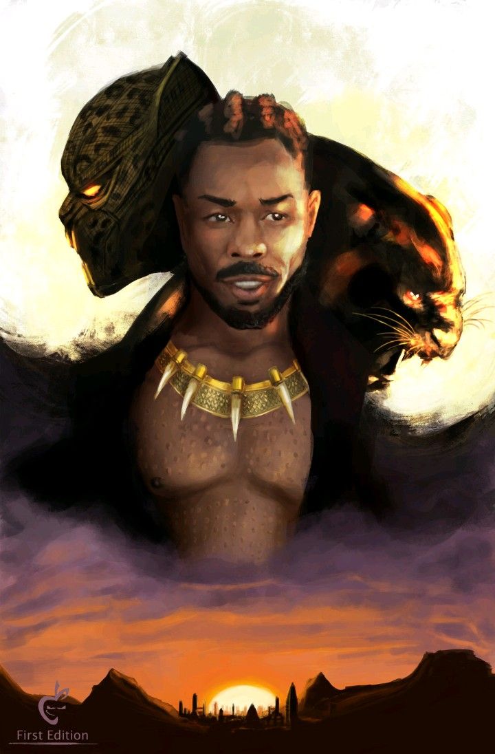 Black Panther Vs Killmonger Illustration Wallpapers