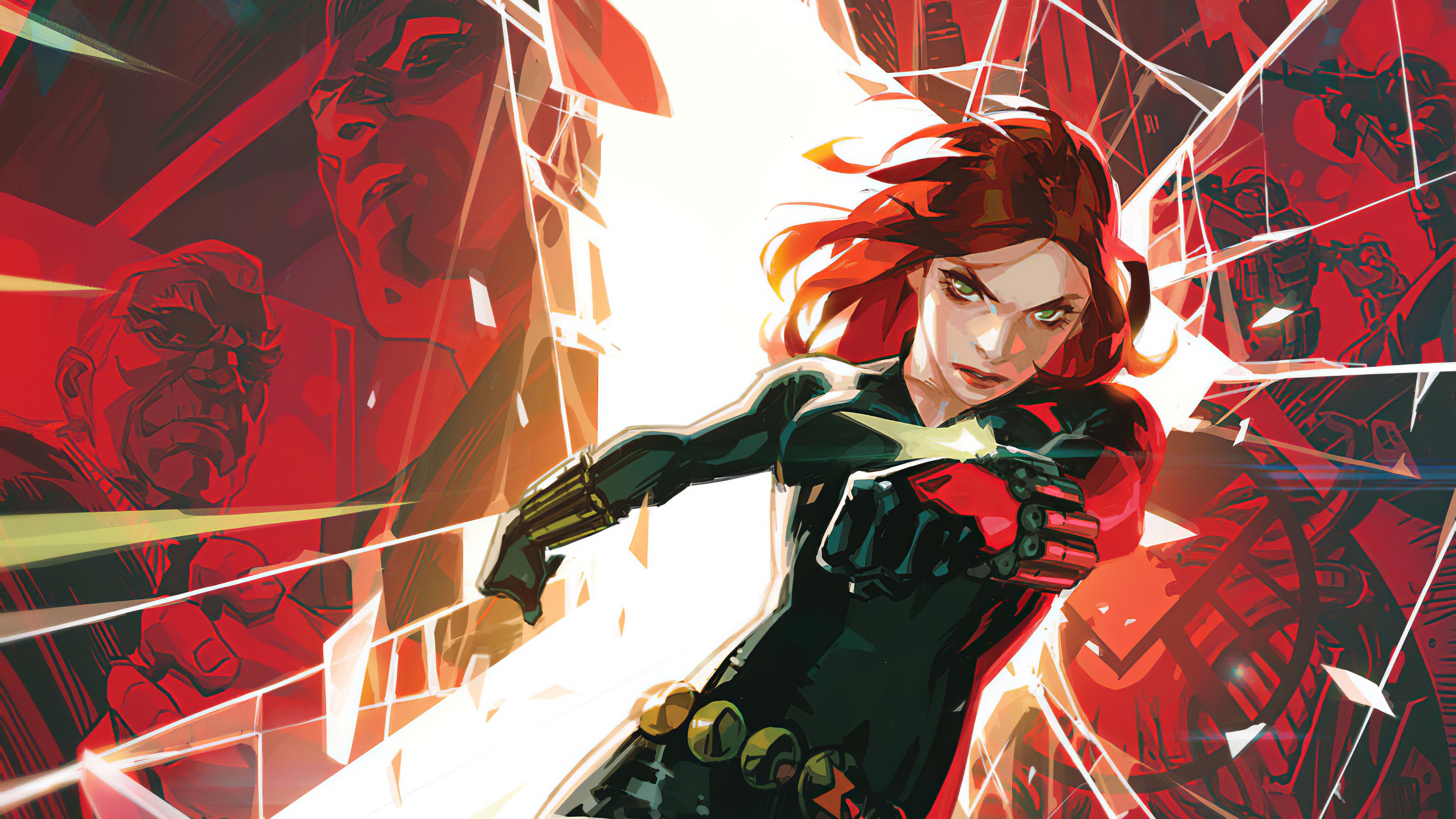 Black Widow Fight Artwork Wallpapers