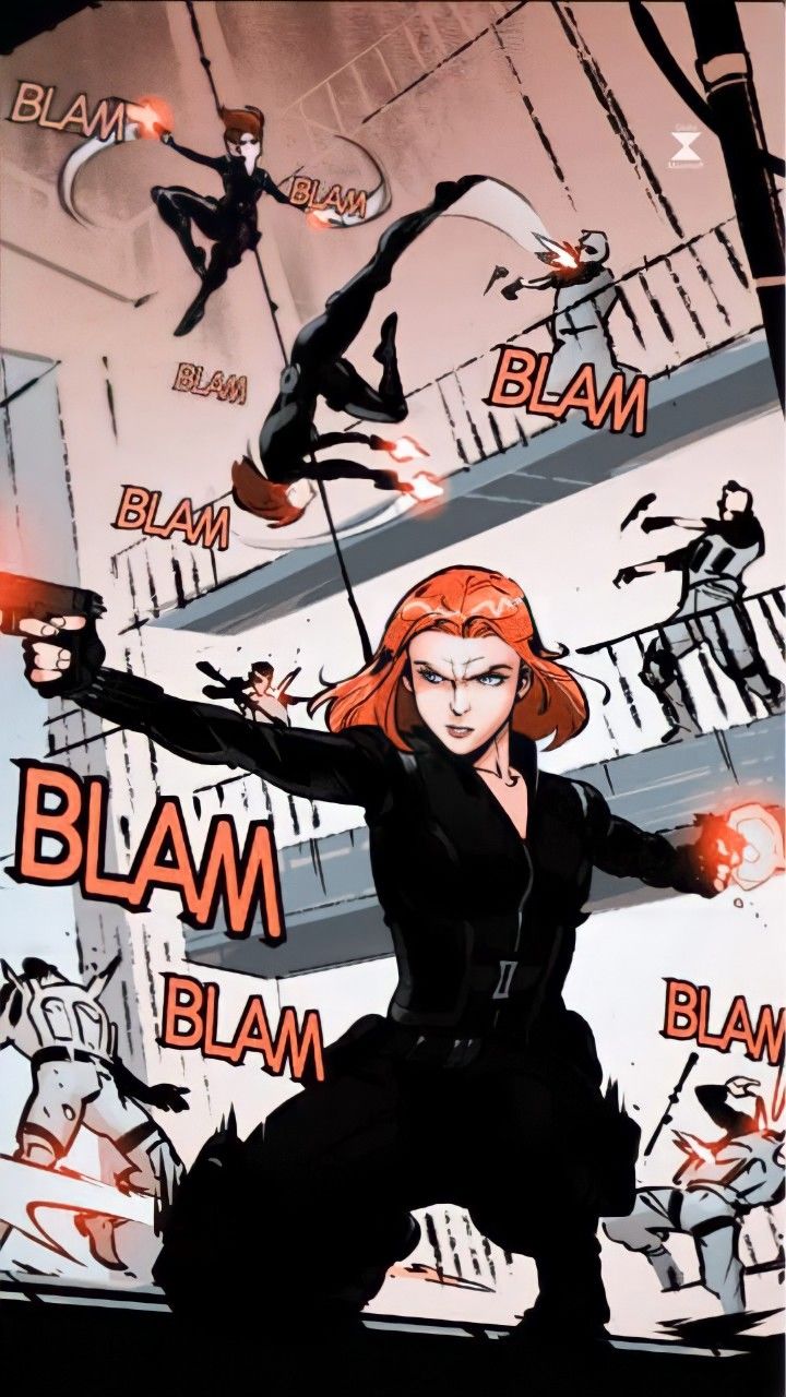 Black Widow Fight Artwork Wallpapers