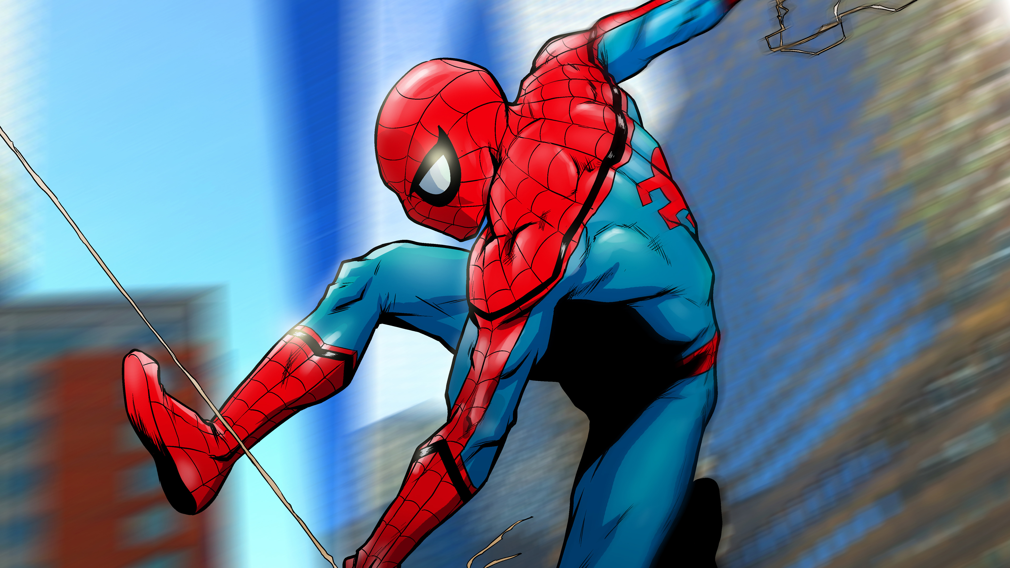 Blue Spiderman Artwork Wallpapers