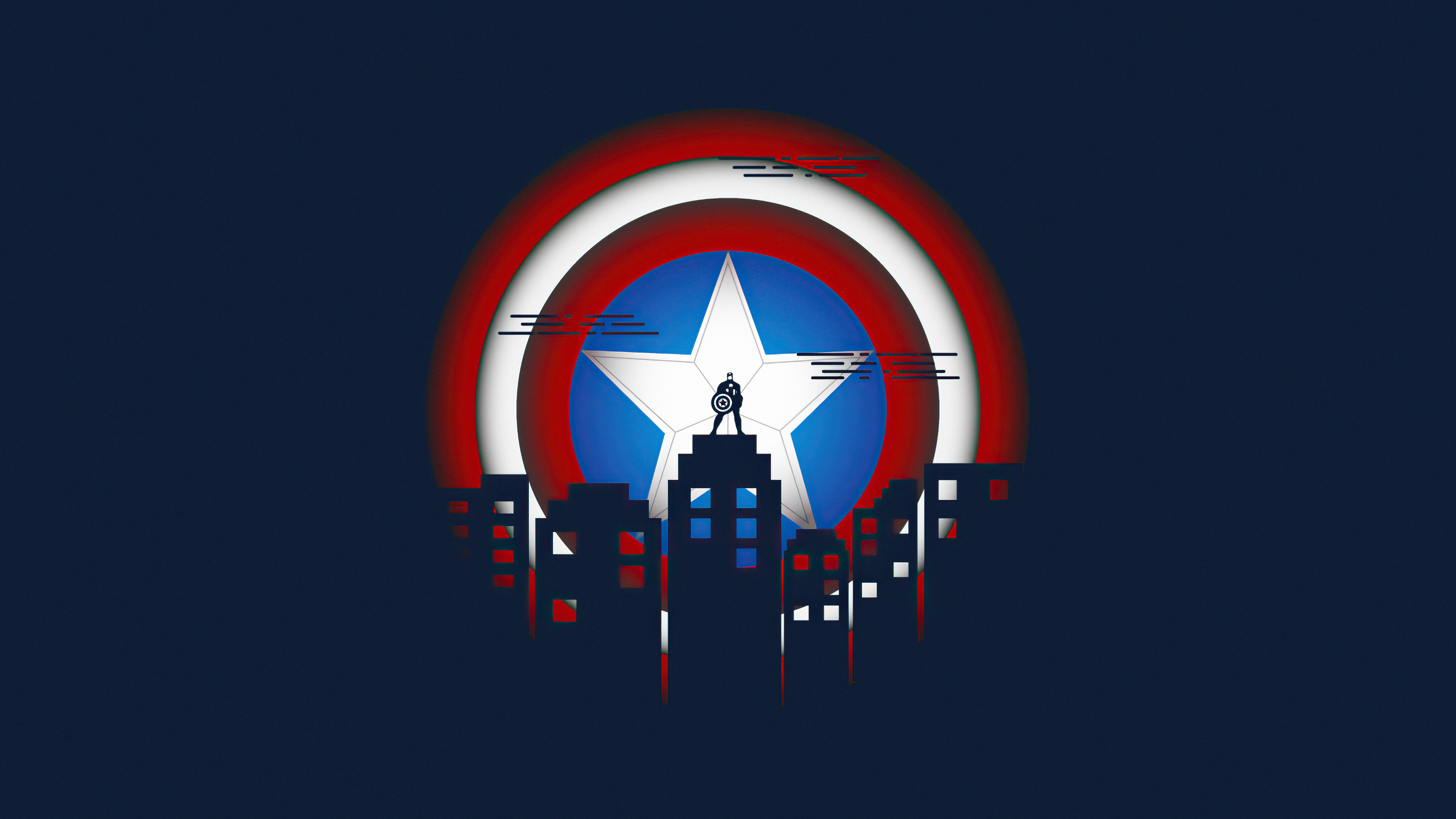 Captain America 5K Minimalist Wallpapers