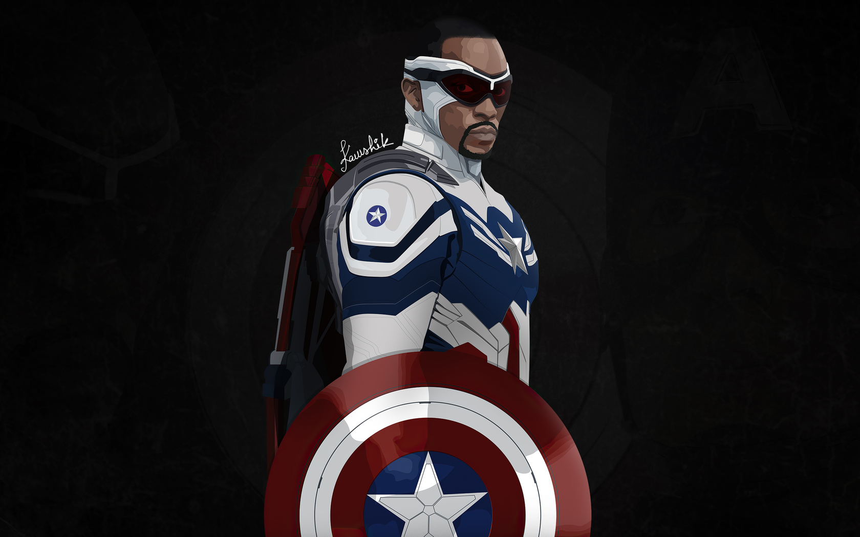 Captain America 5K Minimalist Wallpapers