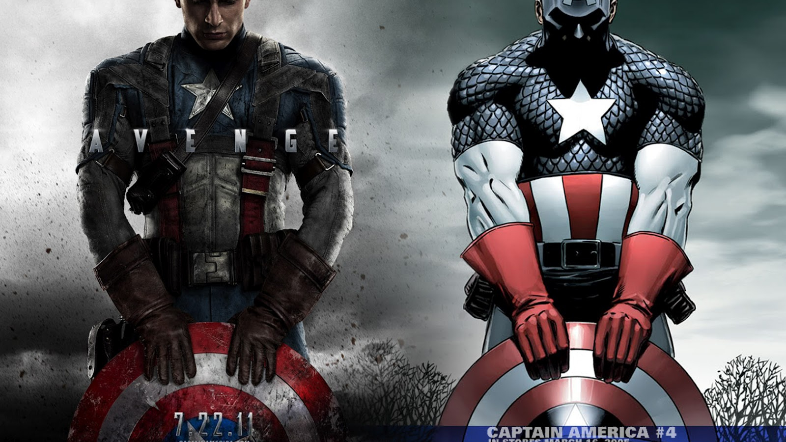 Captain America Dual Screen Wallpapers