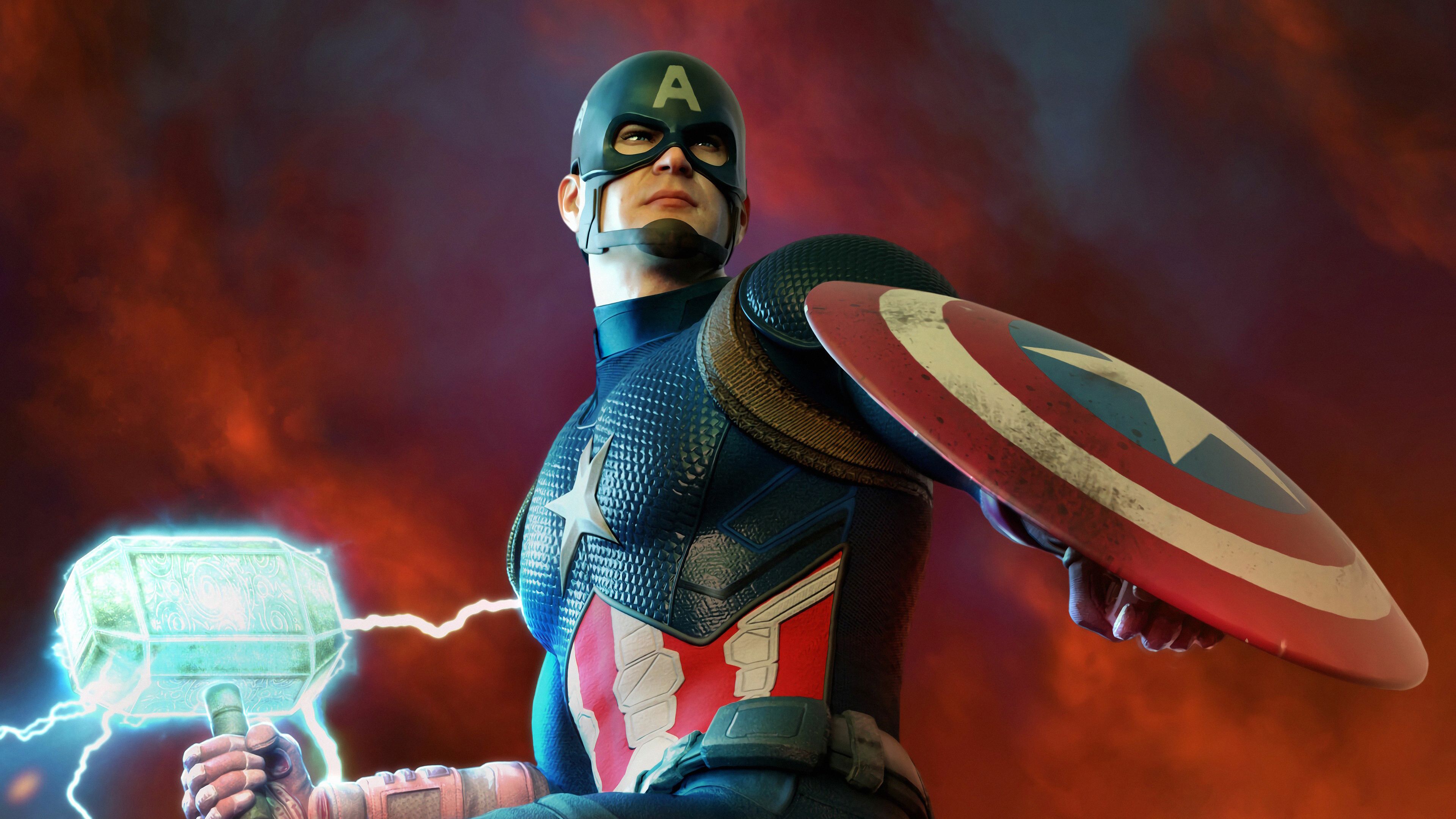 Captain America Mjolnir Wallpapers