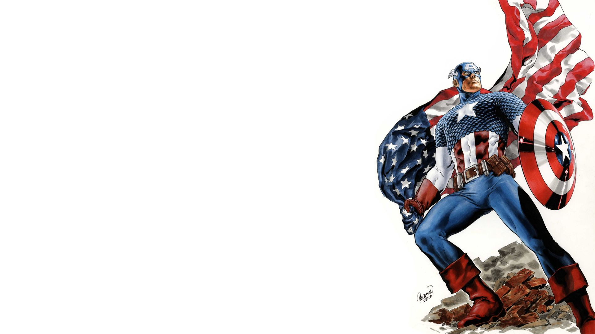 Captain America Portrait Art Wallpapers
