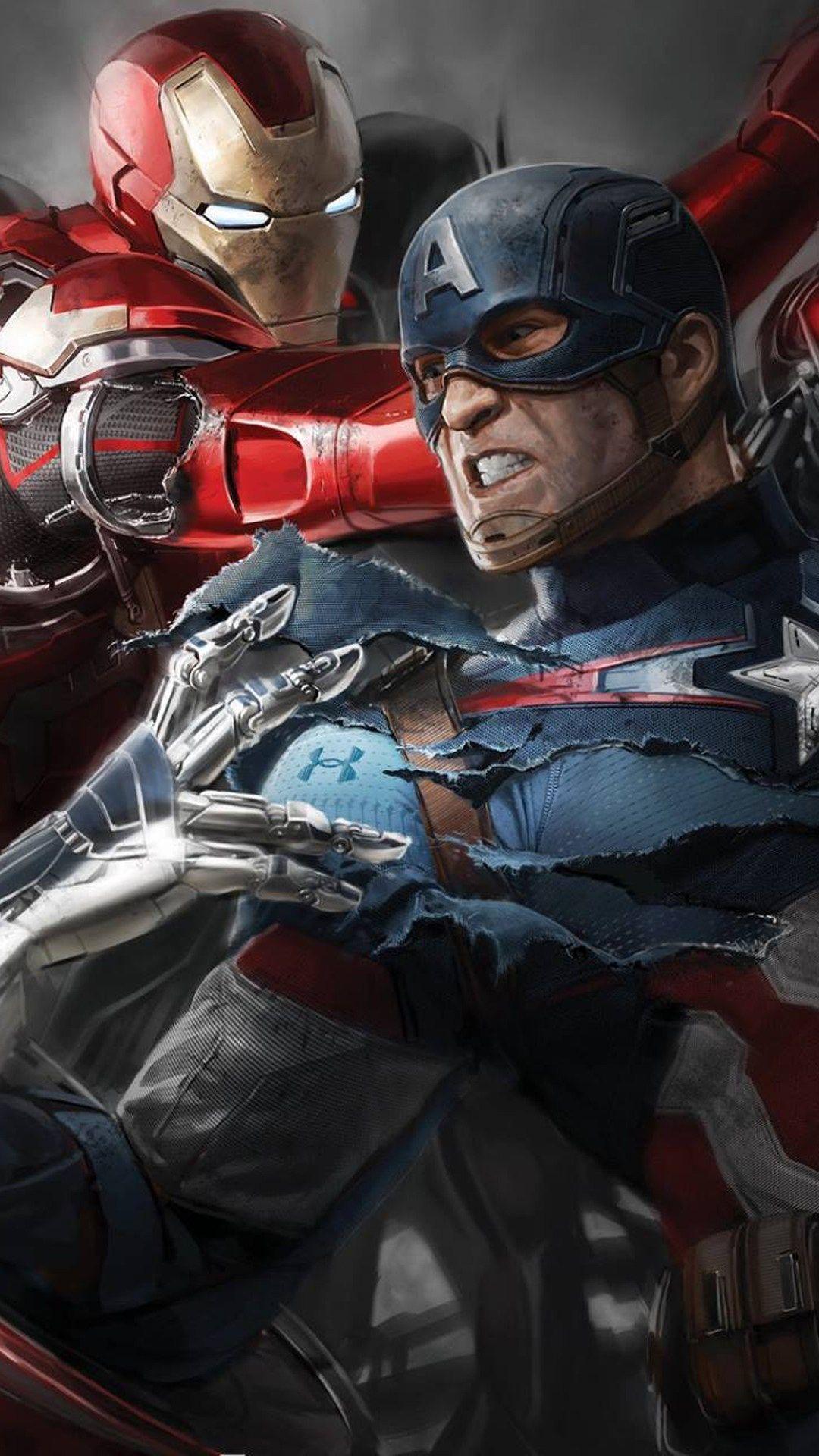 Captain America Vs Iron Man Iphone Hd Wallpapers