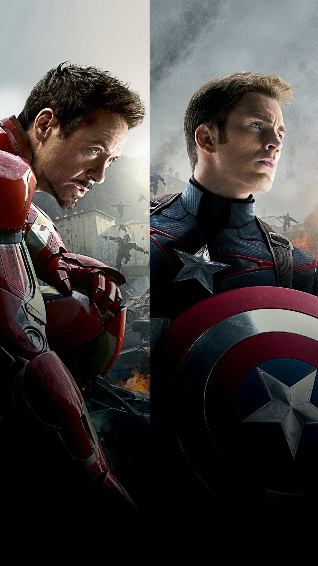 Captain America Vs Iron Man Iphone Hd Wallpapers