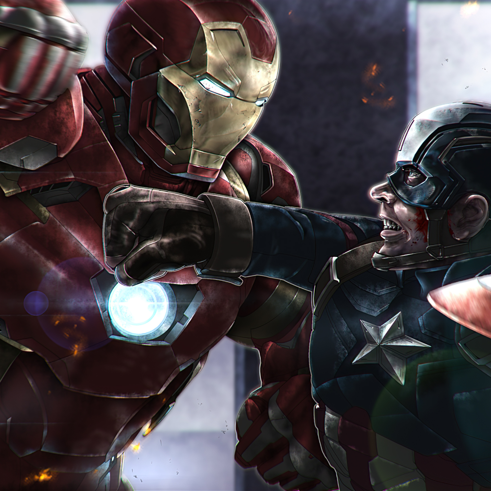 Captain America Vs Iron Man Iphone Hd Wallpapers