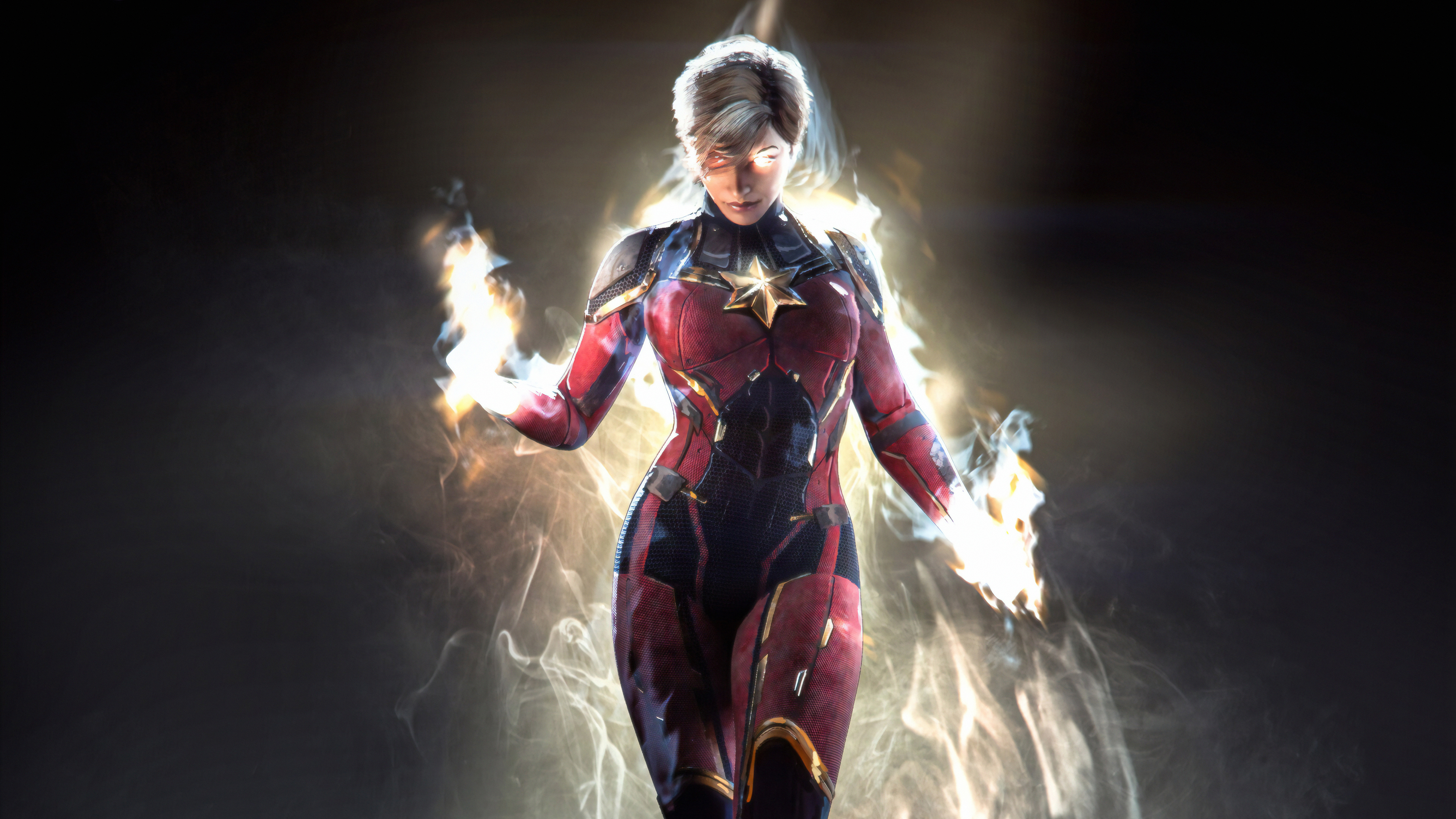 Captain Marvel 4K Cool 2021 Art Wallpapers