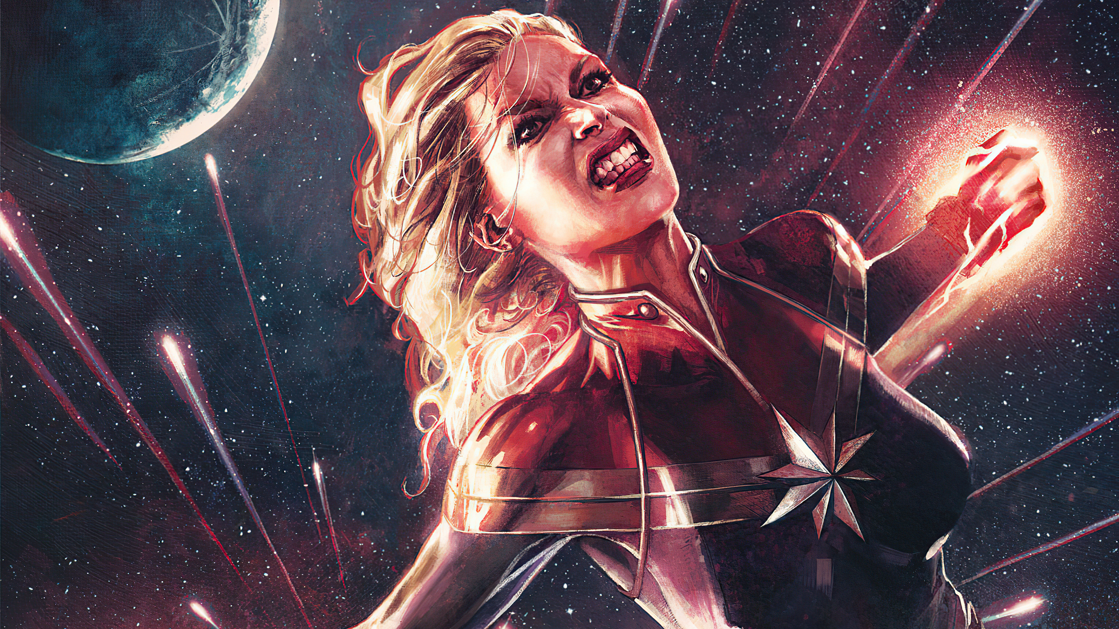 Captain Marvel Angry Wallpapers