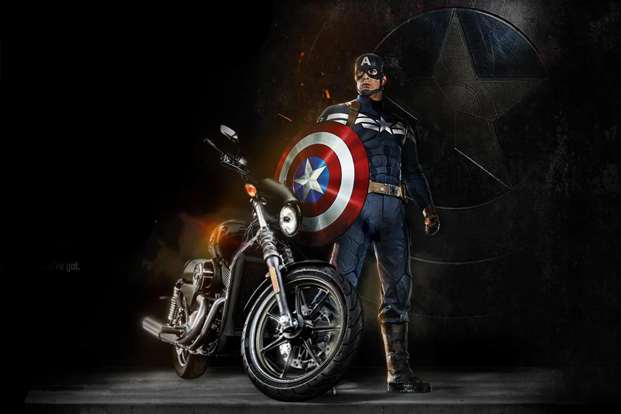 Captain Marvel On Bike Wallpapers