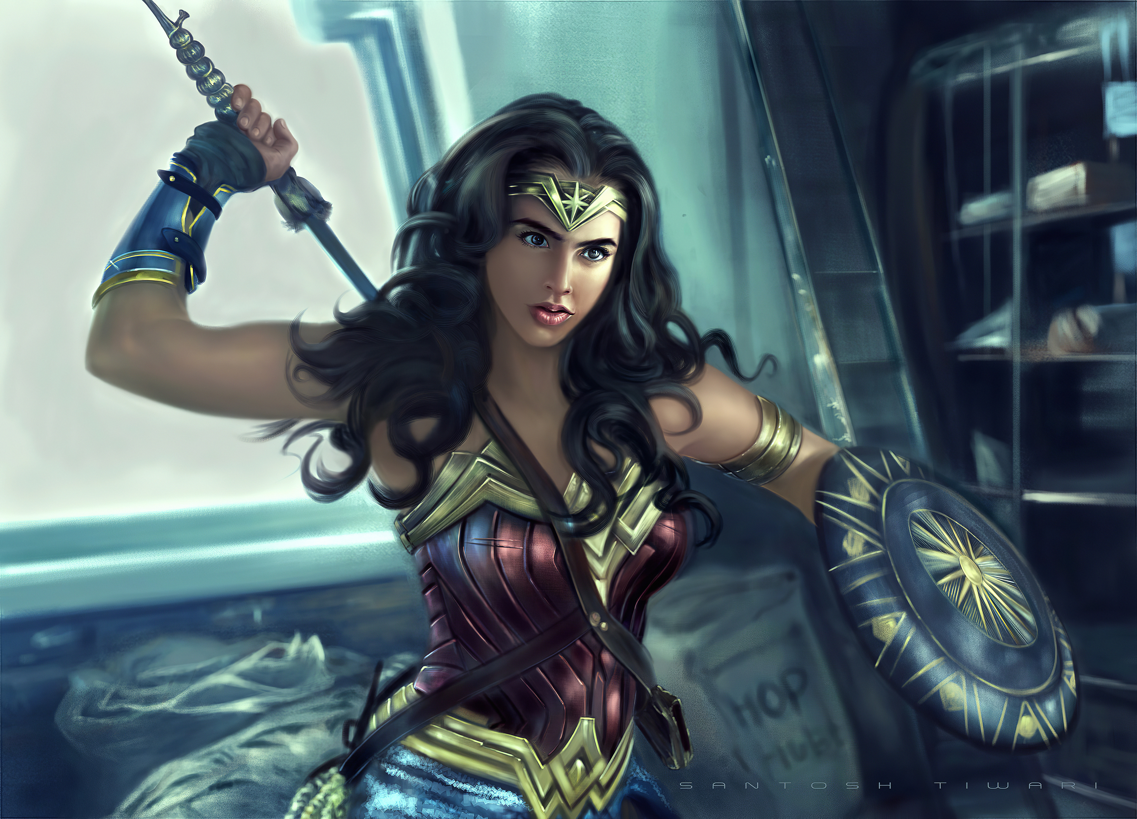 Cool Wonder Woman Art Wallpapers