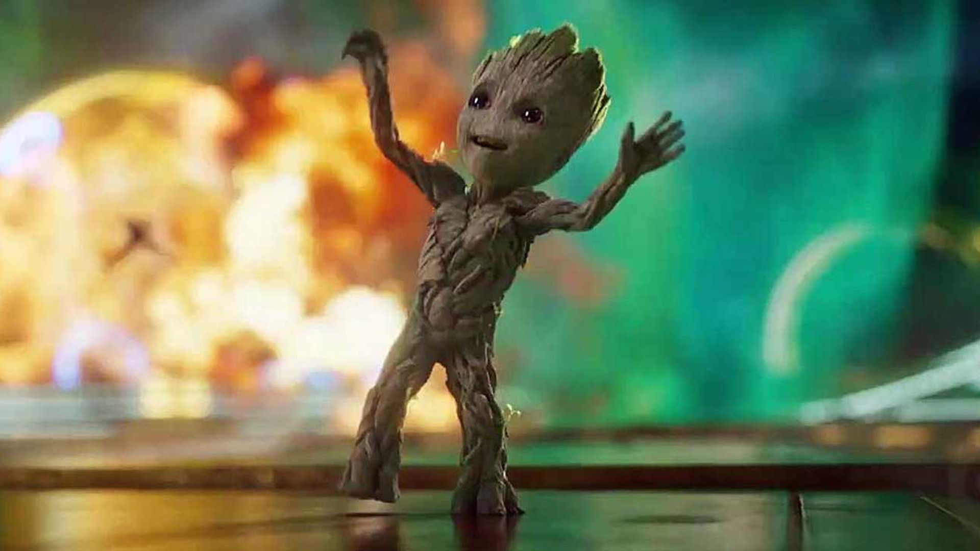 Cute Baby Groot In Suit 4K Wallpapers