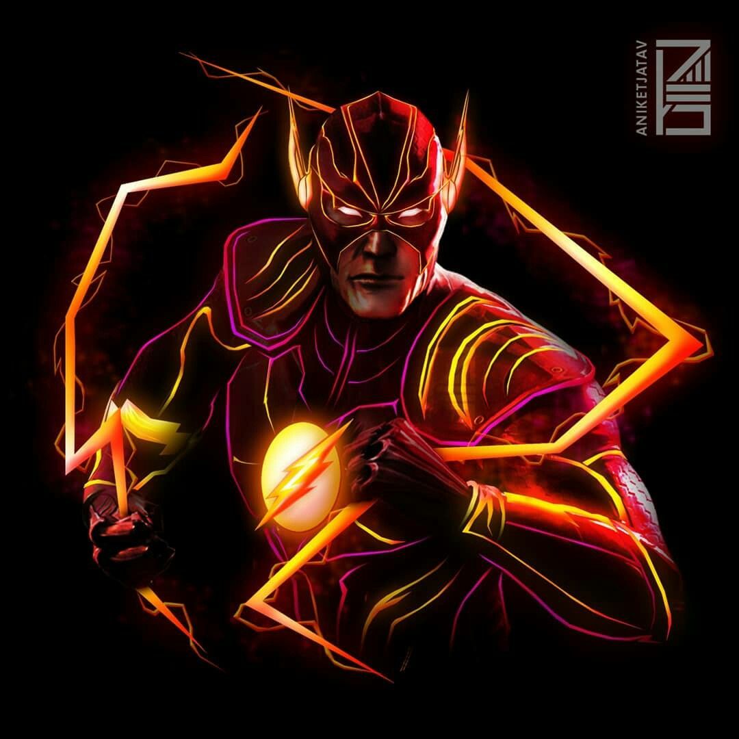 Dc Flash Neon Art Wallpapers