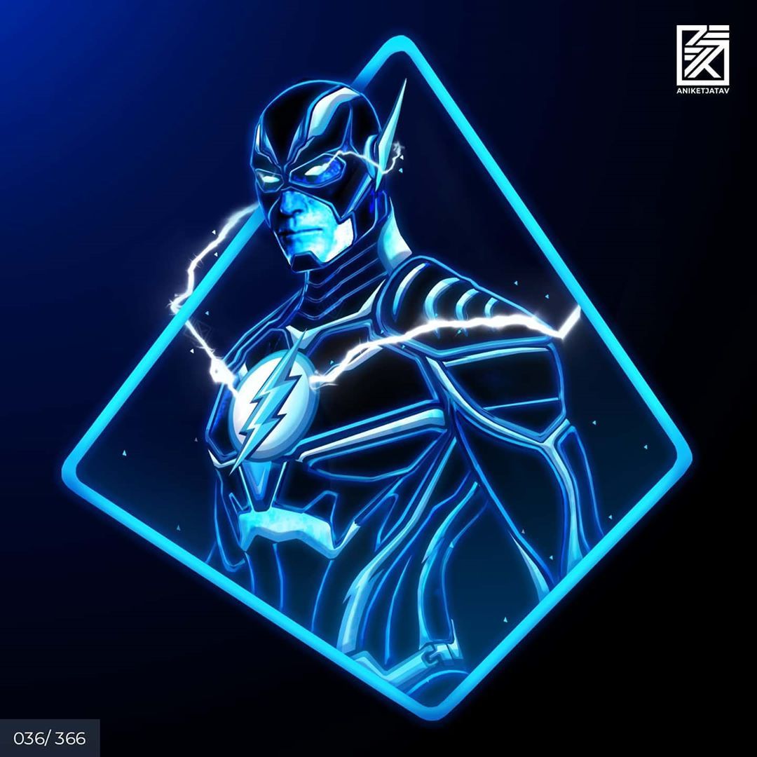 Dc Flash Neon Art Wallpapers