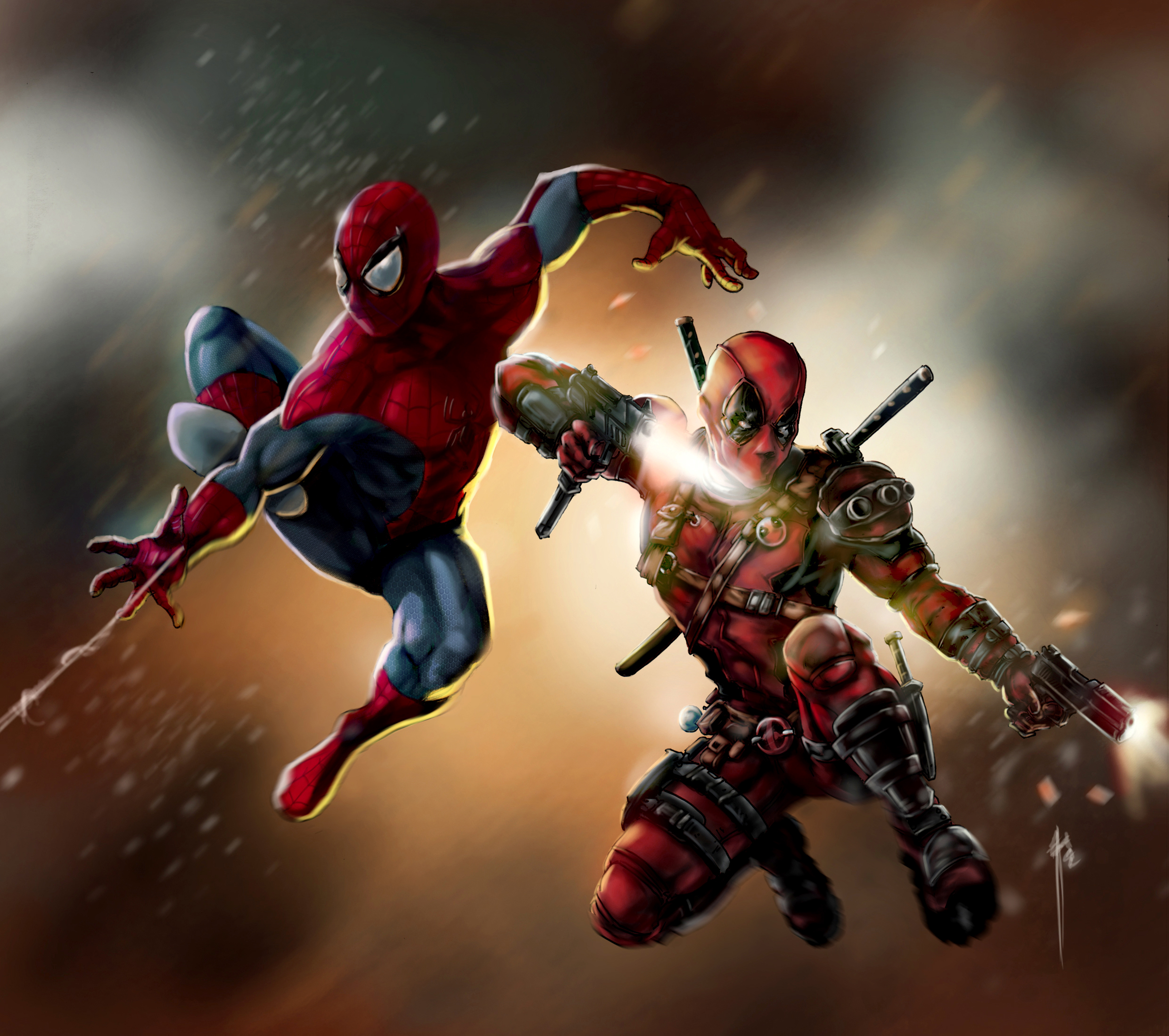 Deadpool Spiderman Wallpapers