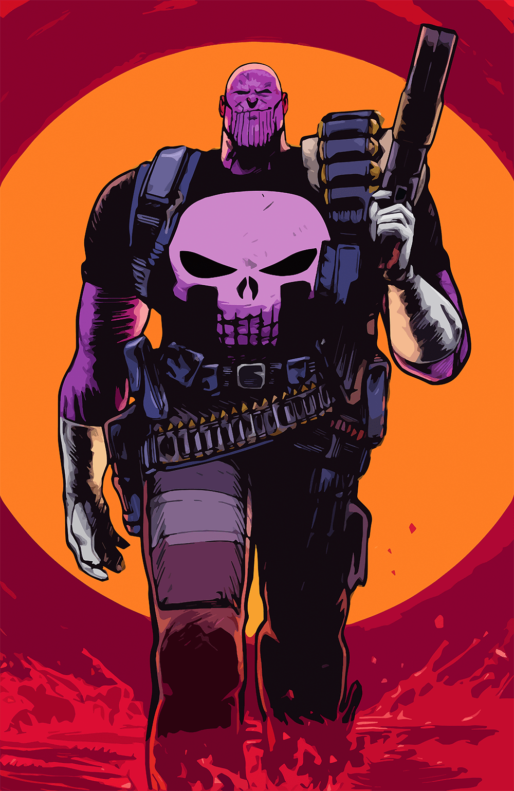 Ghost Rider And Baby Thanos Wallpapers