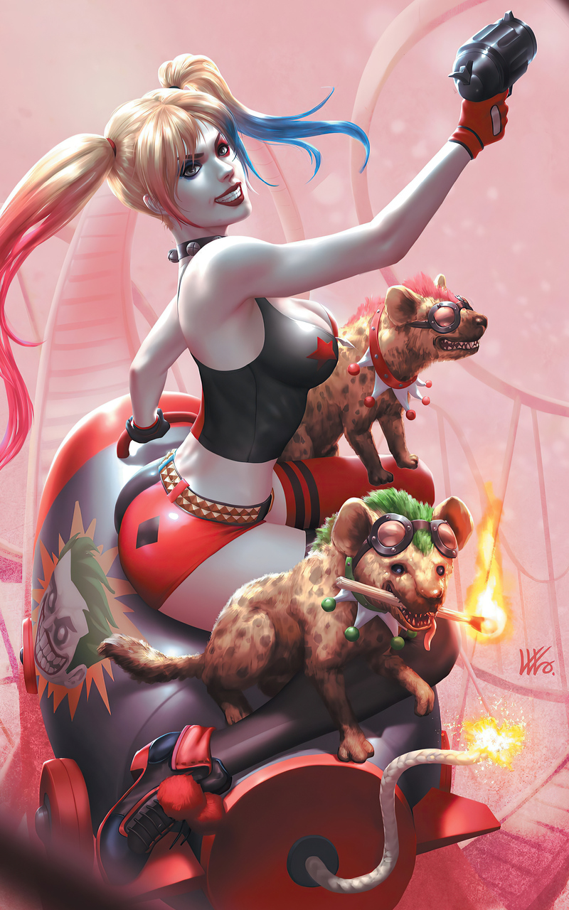 Harley Quinn And Hyenas Wallpapers