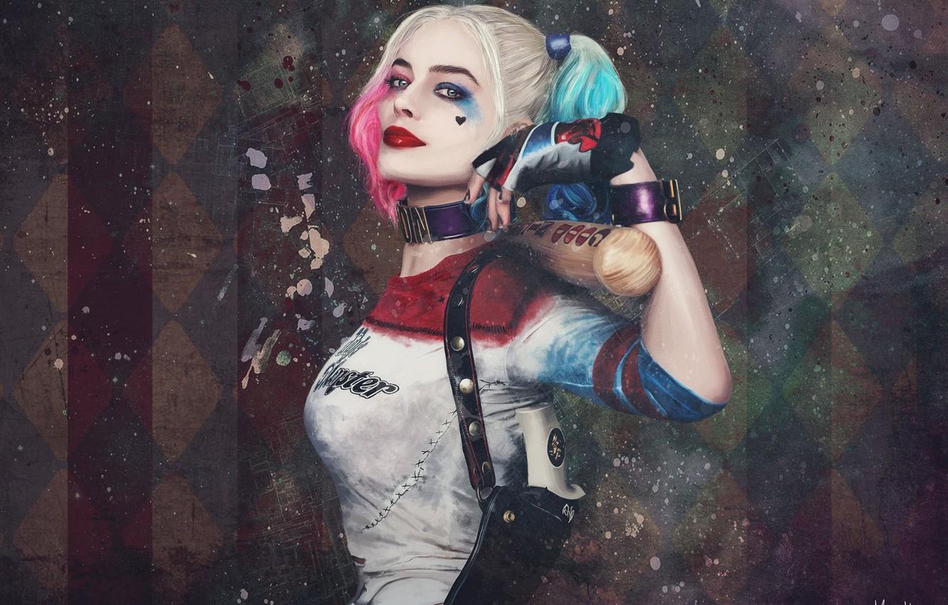 Harley Quinn Baseball Bat Art Wallpapers