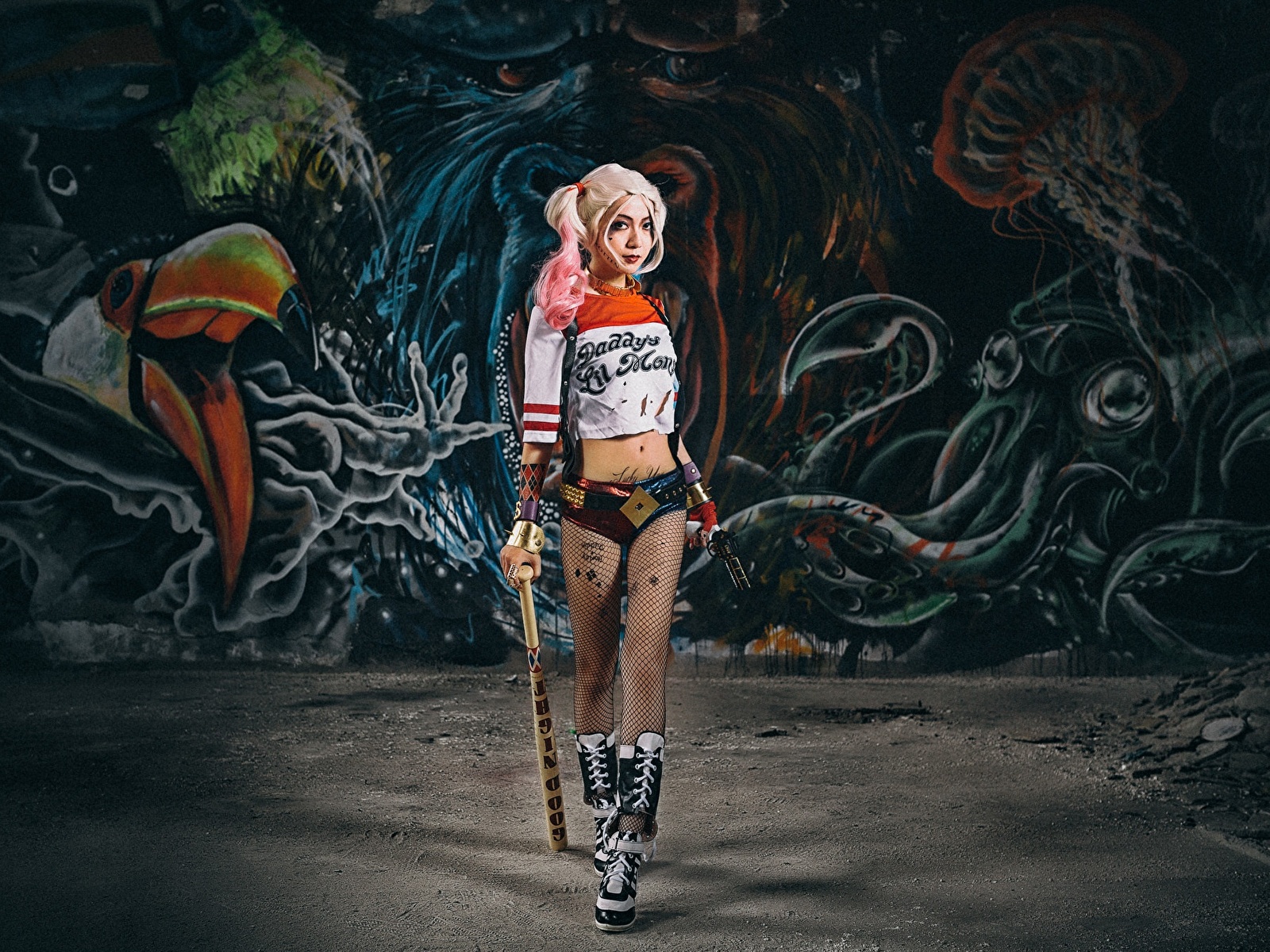 Harley Quinn Baseball Bat Art Wallpapers