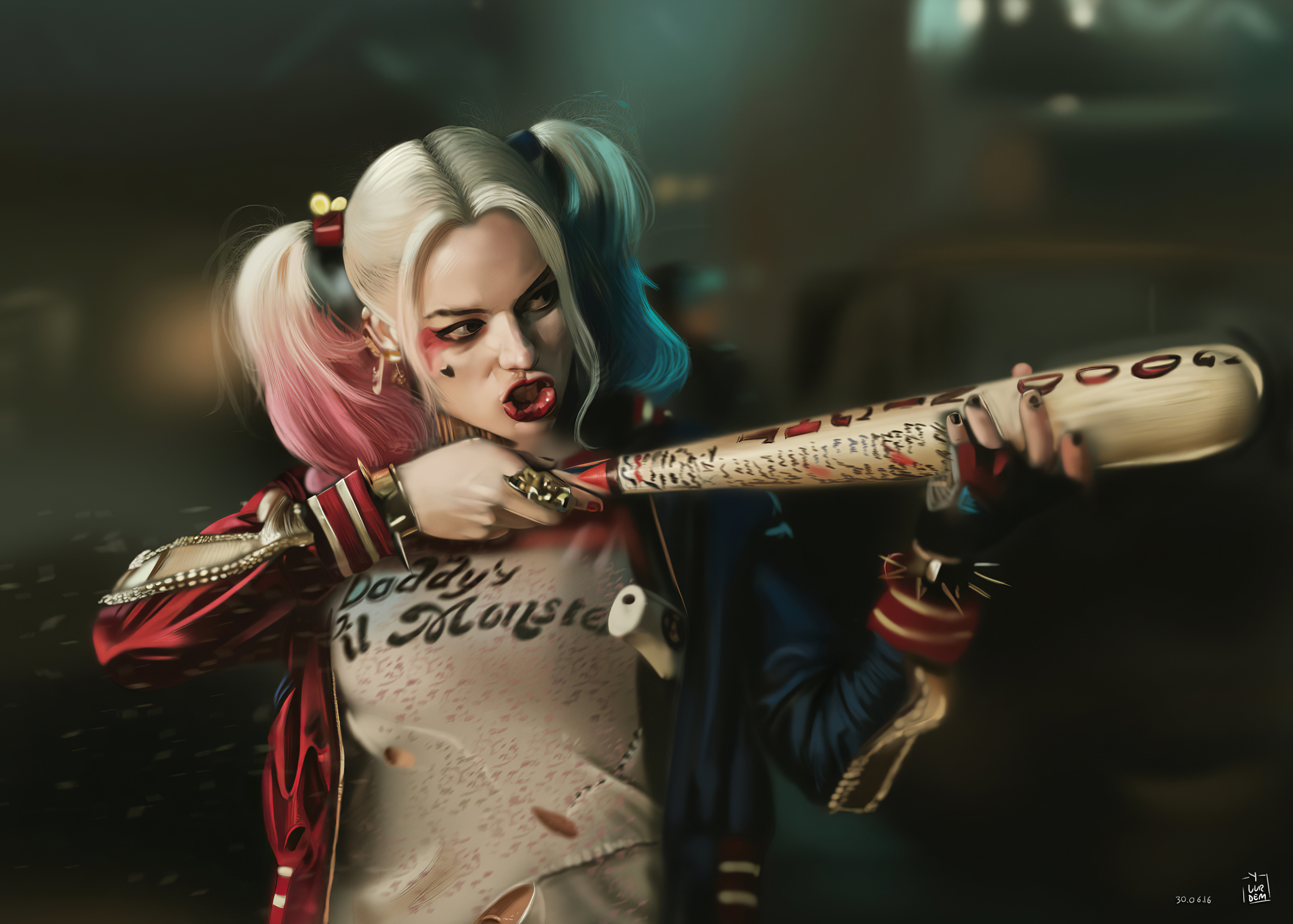 Harley Quinn With Baseball Bat Wallpapers