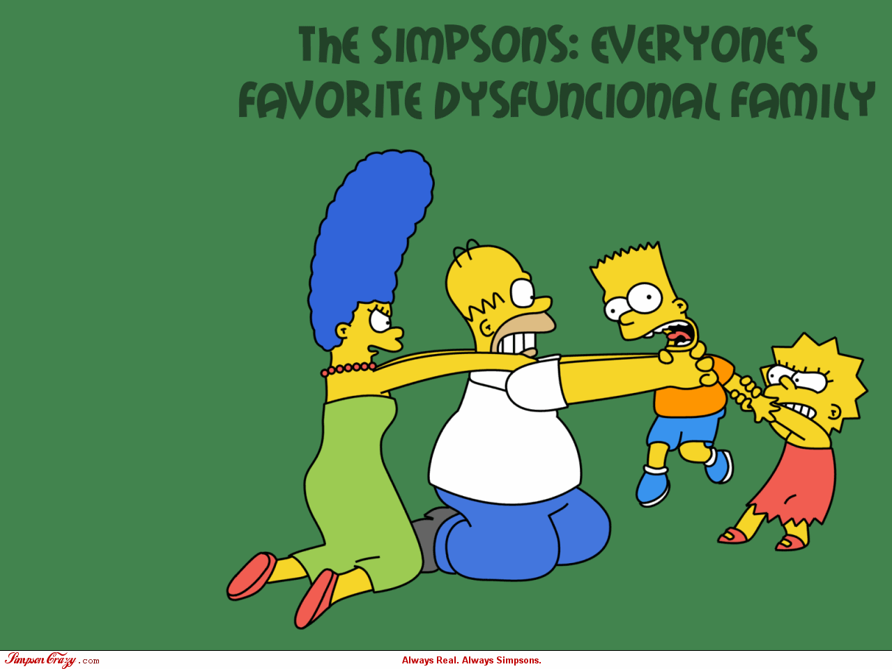 Homer Marge Bart Lisa The Simpsons Family Wallpapers