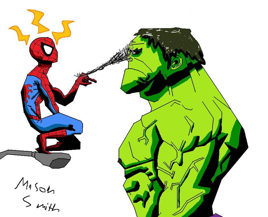 Hulk Vs Spiderman Art Wallpapers