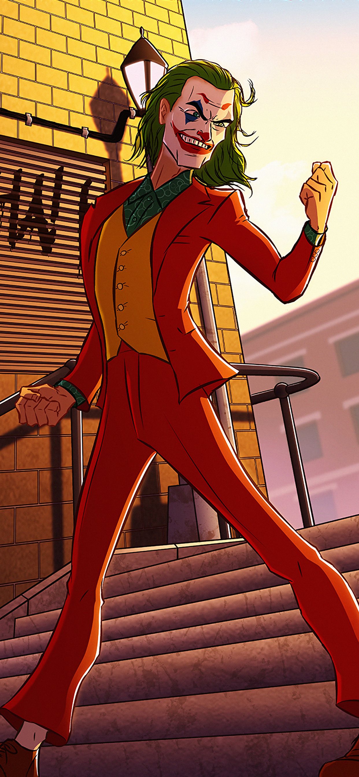 Joker Dancing On Stairs Wallpapers