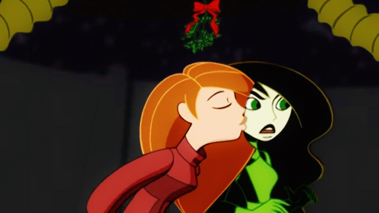 Kim Possible Cartoon Kim And Ron Kiss Wallpapers