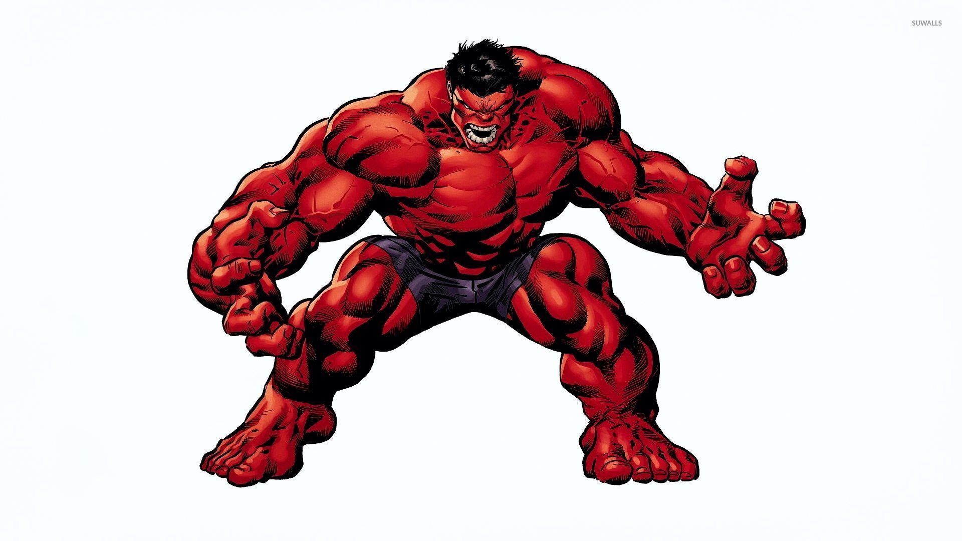 Marvel Red Hulk Art 4K Wallpapers