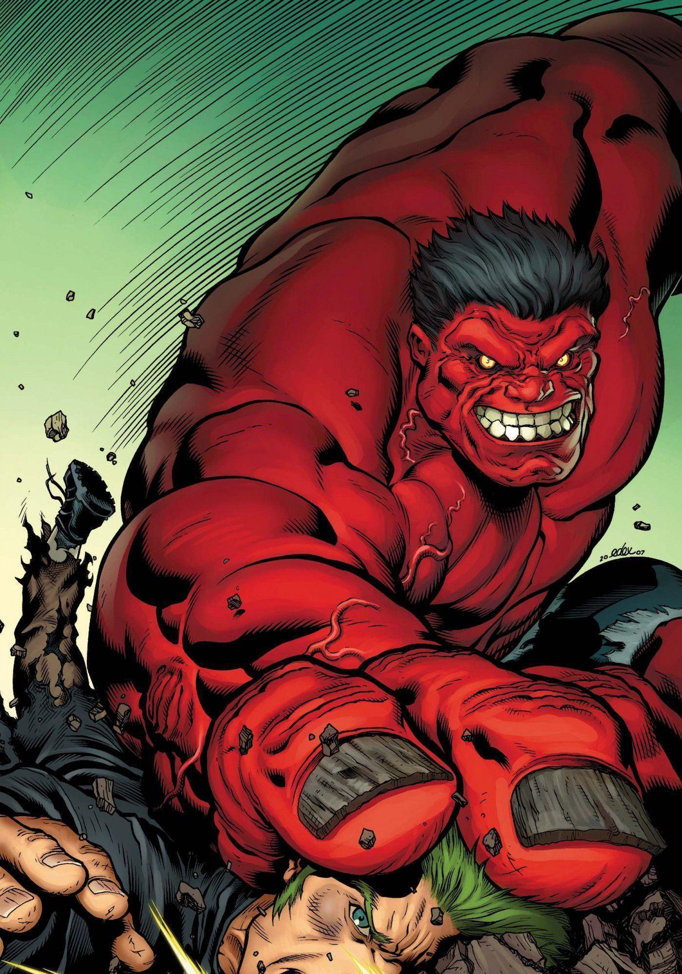 Marvel Red Hulk Art 4K Wallpapers