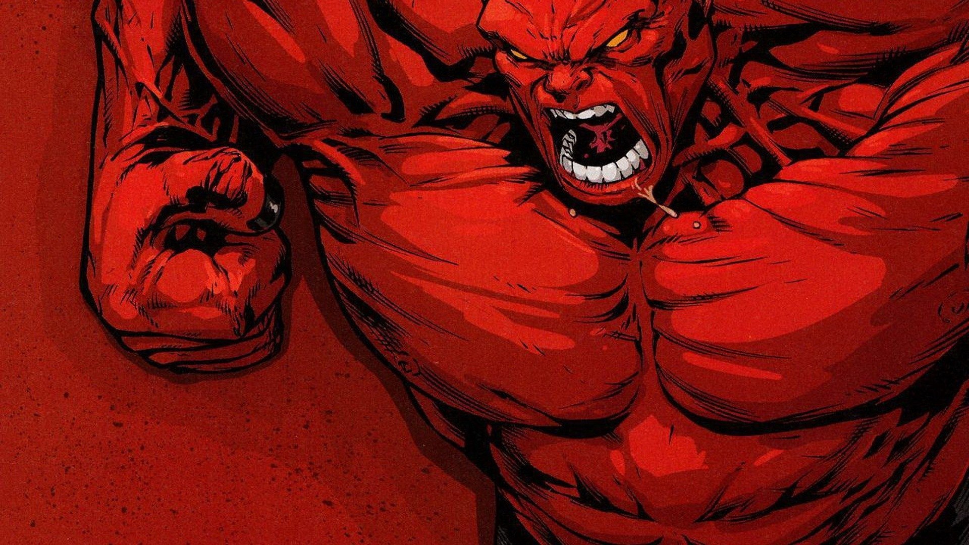 Marvel Red Hulk Art 4K Wallpapers