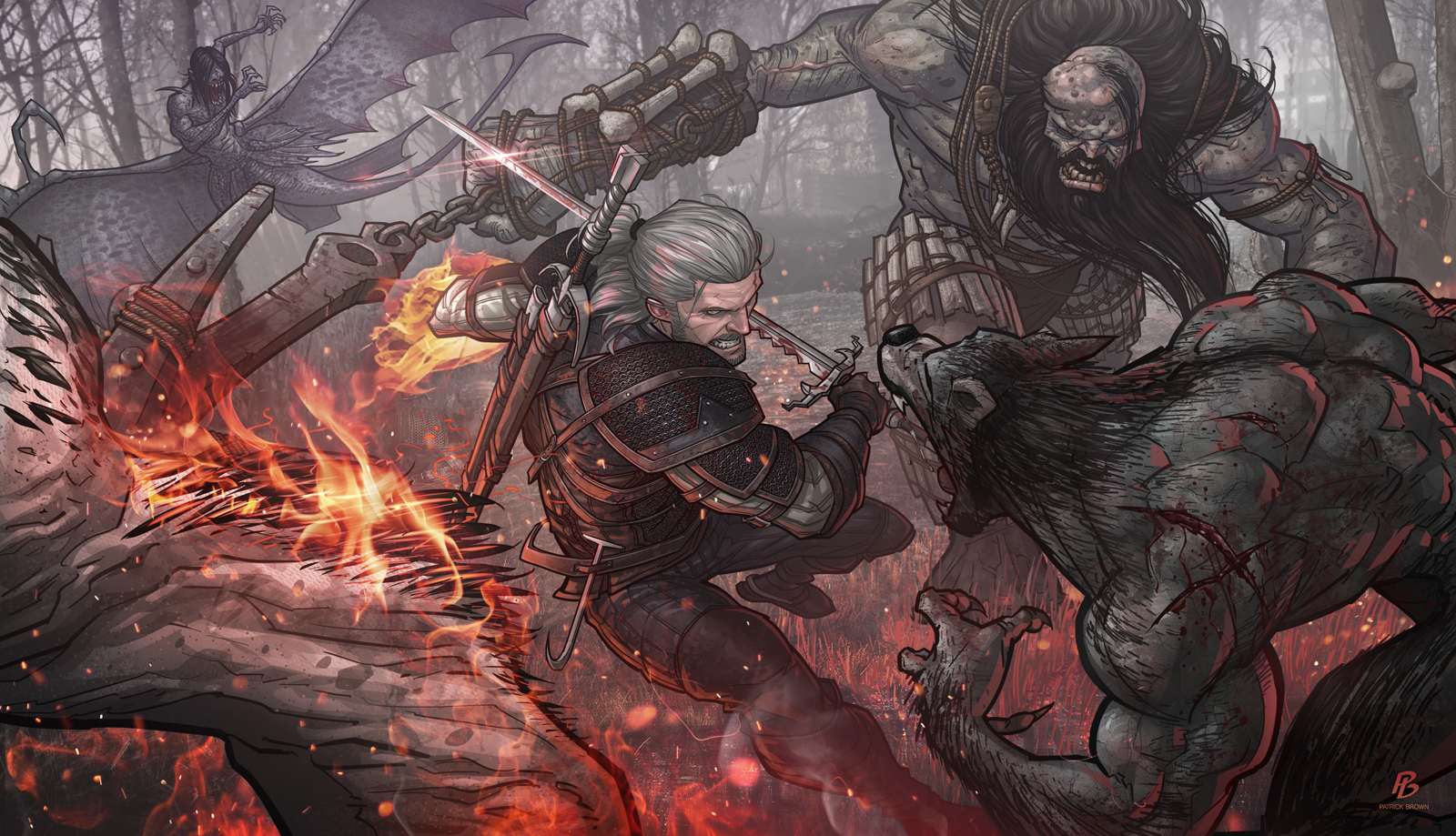 New Geralt Of Rivia Fanart Wallpapers