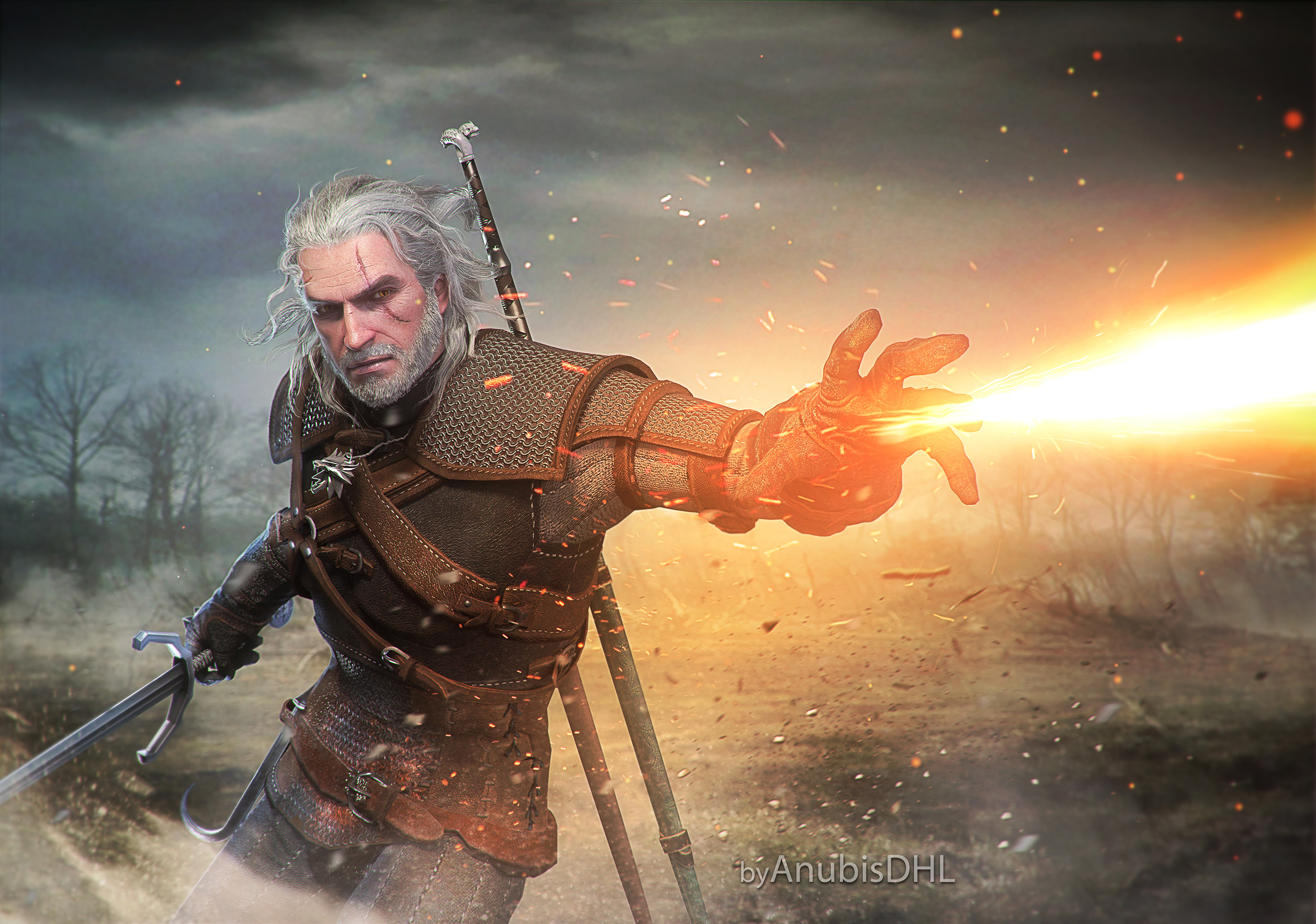 New Geralt Of Rivia Fanart Wallpapers