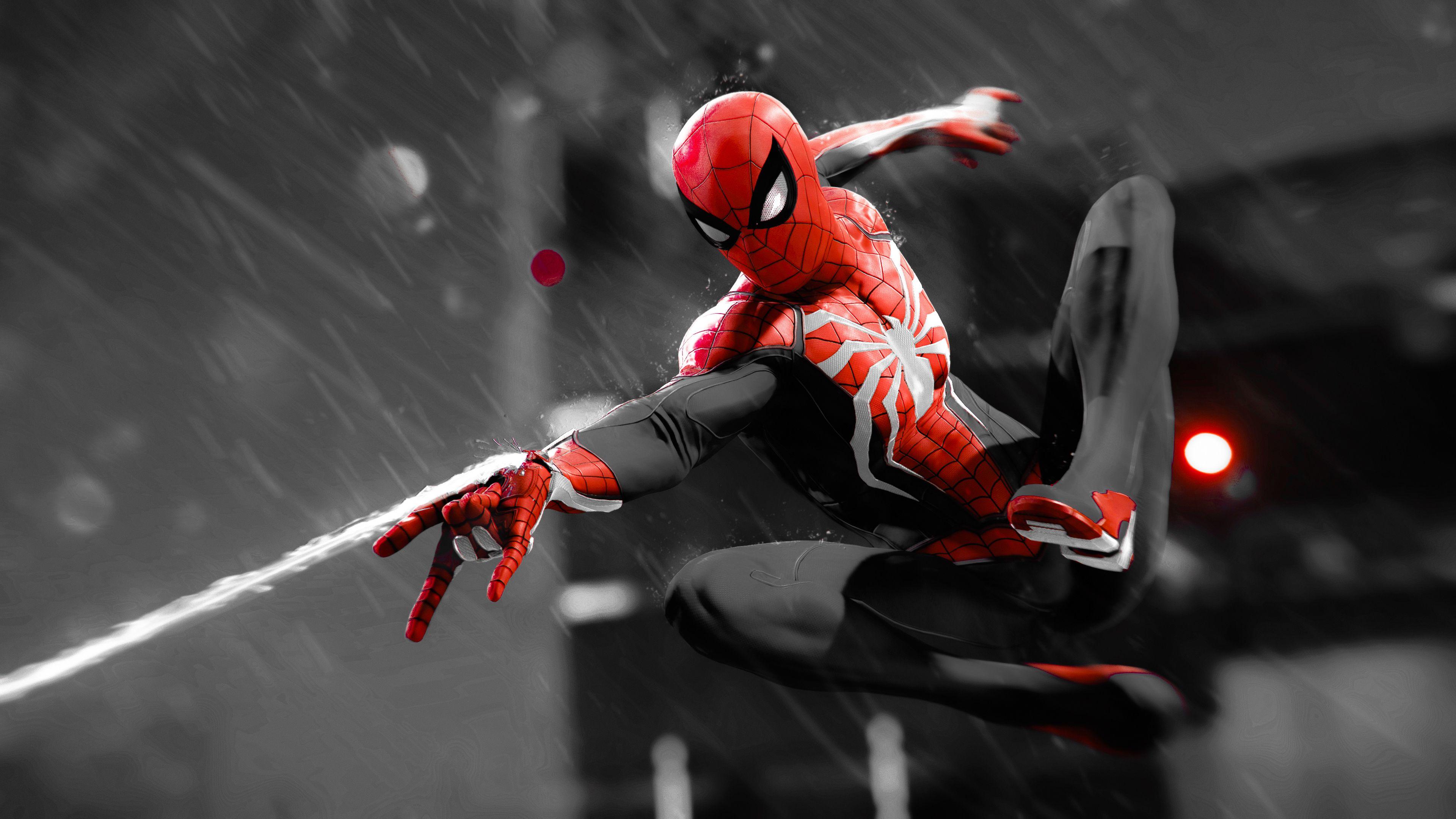 Spider-Man In The Web Digital Art Wallpapers