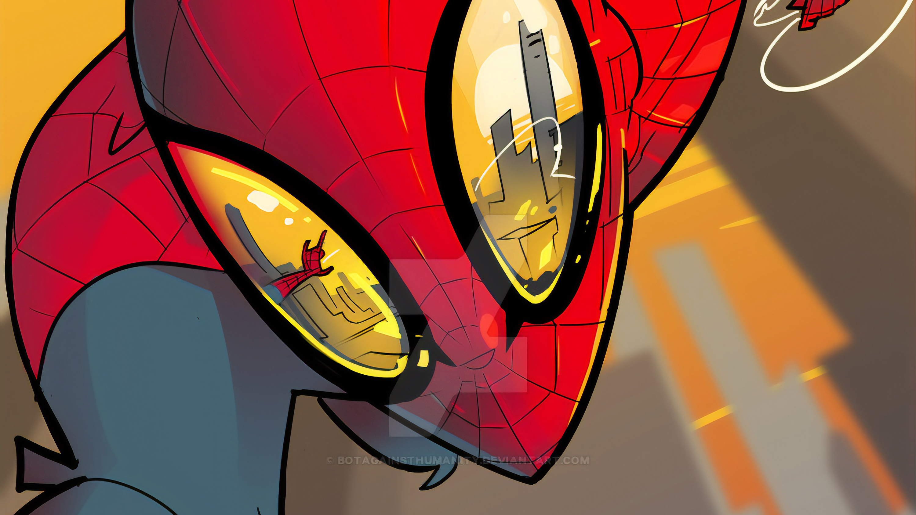 Spider-Man In The Web Digital Art Wallpapers